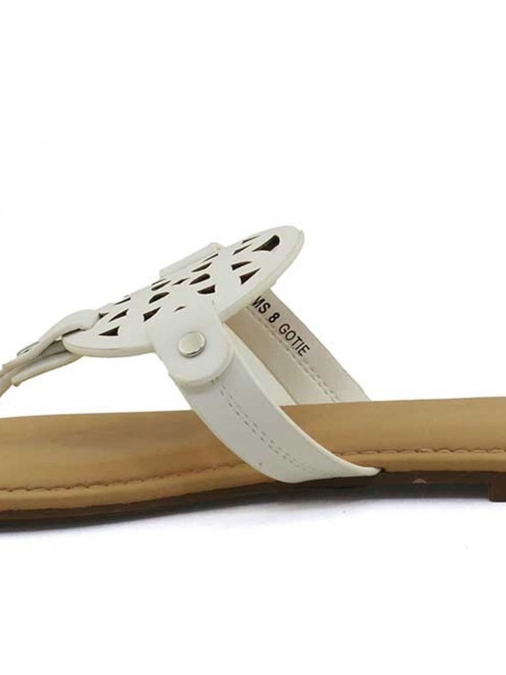DV by Dolce Vita White Cutout Thong Sandals
